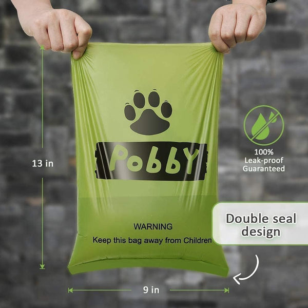 Dog Poop Bags Rolls 540 Count, Unscented Refill Rolls, 9" X 13" Doggie Poop Bags, Dog Waste Bags by Pobby2
