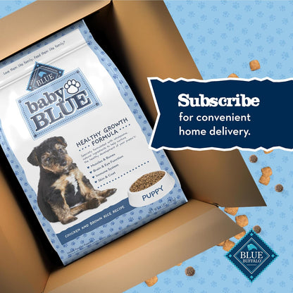 Blue Buffalo Baby Blue Natural Dry Food for Puppies, Healthy Growth Formula with DHA, Savory Chicken Recipe, 4-Lb Bag12