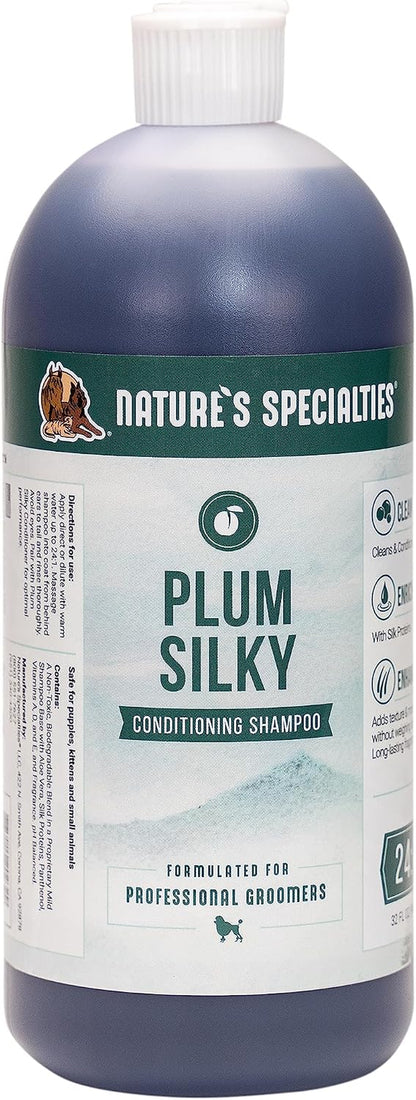 Nature'S Specialties Plum Silky Ultra Concentrated Dog Shampoo Conditioner, Makes up to 3 Gallons, Natural Choice for Professional Pet Groomers, Silk Proteins, Made in USA, 16Oz11