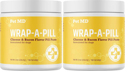 Pet MD Wrap a Pill Cheese & Bacon Flavor Pill Paste for Dogs - 4.2 Oz | Make a Pocket or Pouch to Hide Pills & Medication14