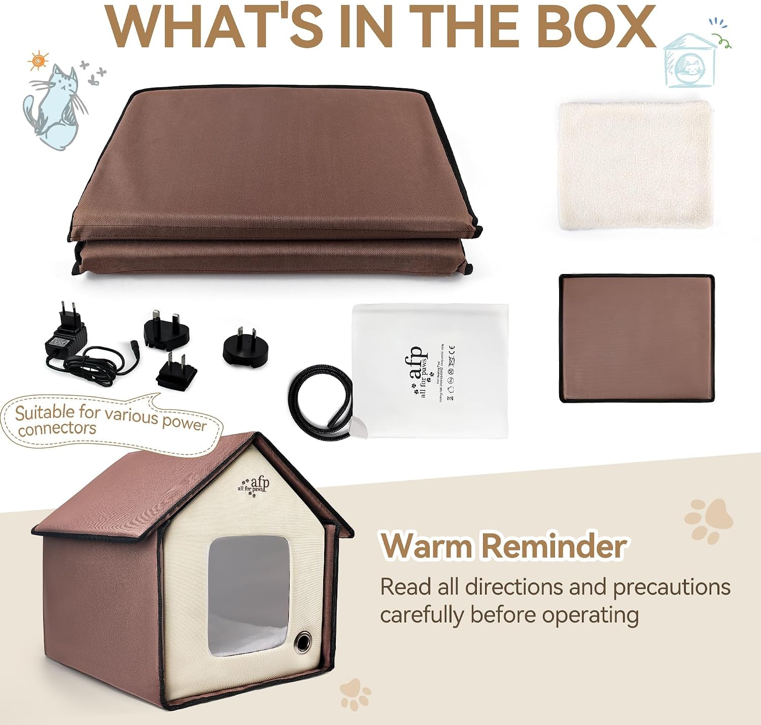 blue-cat-litter-box-set-small-cat-kitten-starter-kit-with-litter-scoop-cat-bowl-kittens-toy-heated-cat-house-indoor-cats-home-with-heated-pad-cat-houses-condos-heater-cat-bed