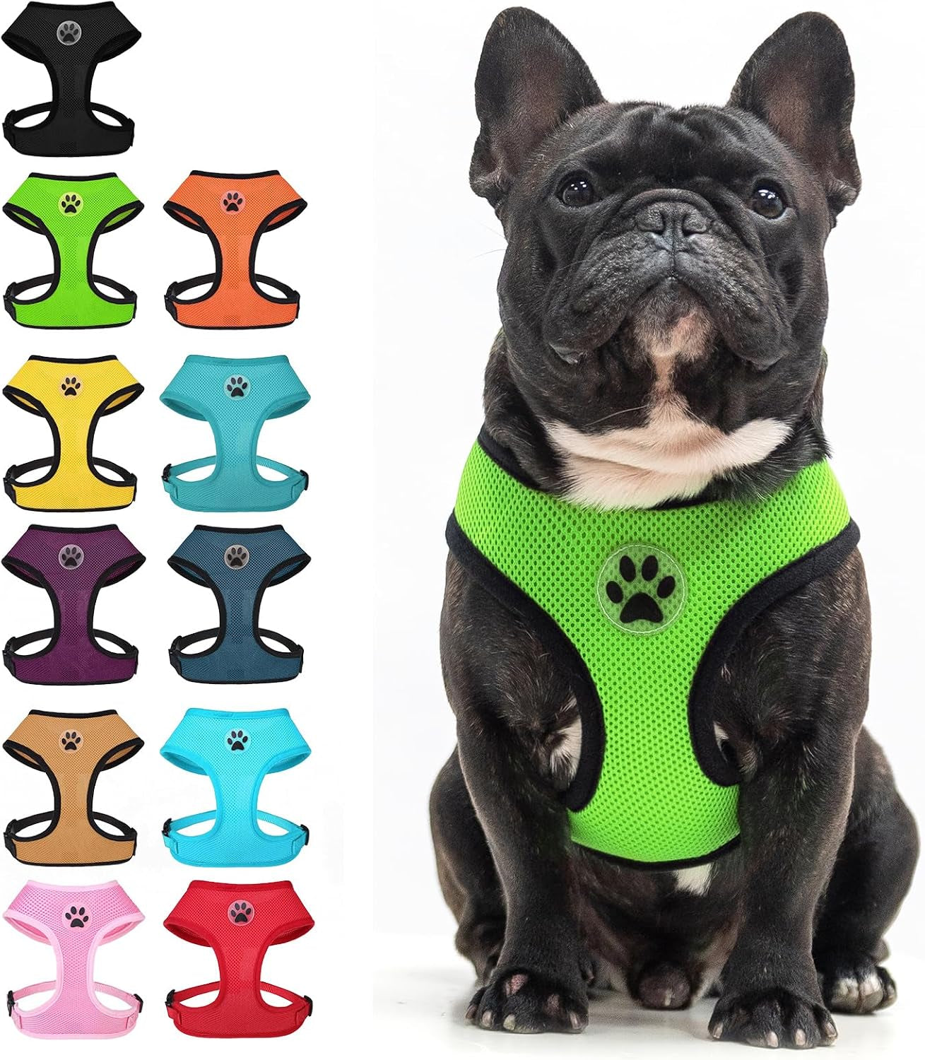 bingpet-small-dog-harness-no-pull-dog-harness-small-sized-dogs-soft-light-breathable-mesh-puppy-vest-with-safety-buckle-adjustable-step-in-pet-harnesses-for-easy-walking-running-training