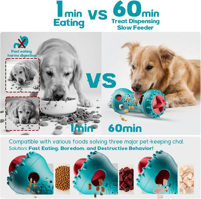 Interactive Dog Toys,Adjustable Treat Dispensing Toy to Keep Them Busy | Dog Enrichment for Brain Stimulation & Cognitive for Puppy Puzzle to Reduce Boredom-Ideal Gift for All Dogs(Rigid Nylon)3