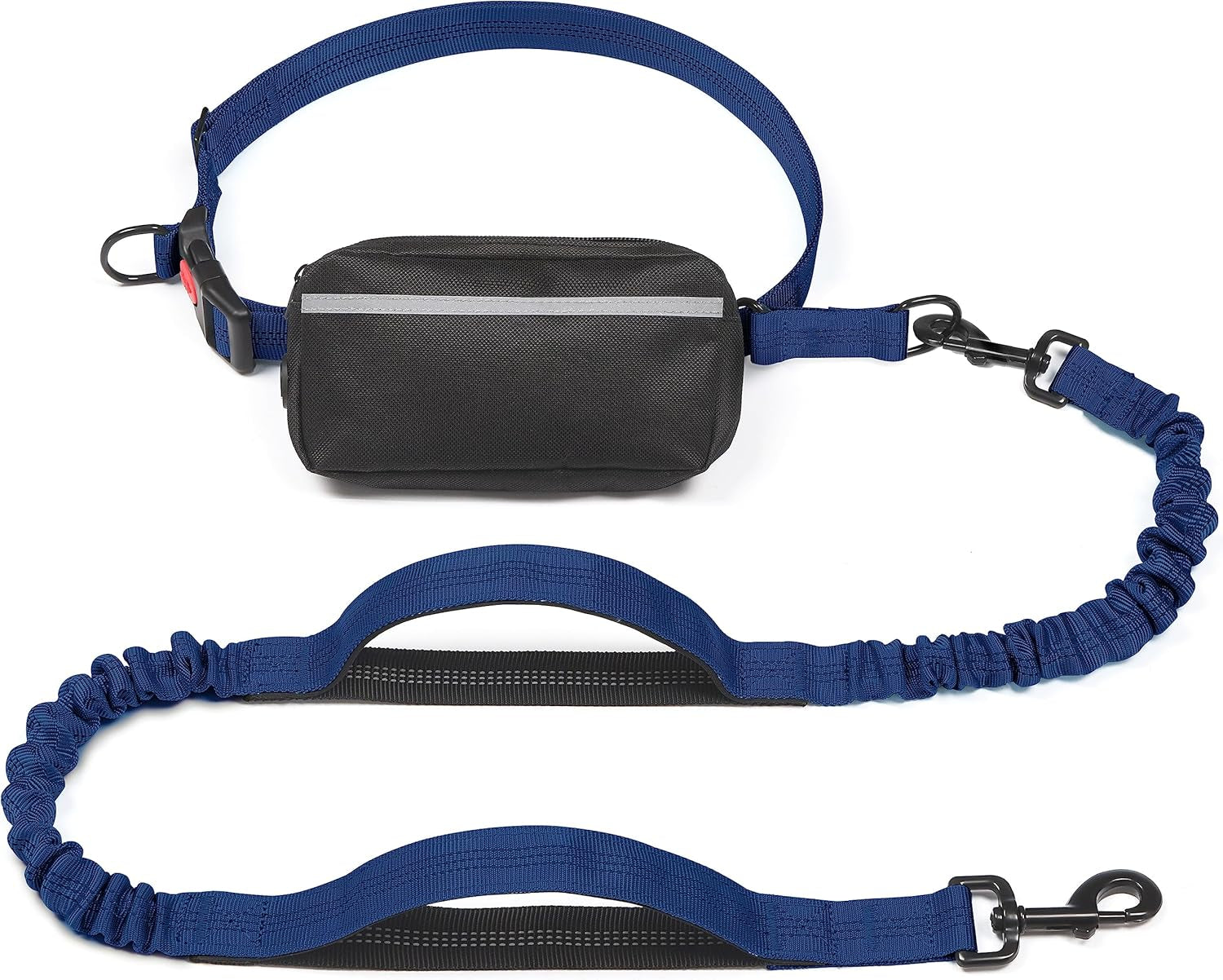 iyoshop-hands-free-dog-leash-with-zipper-pouch-dual-padded-handles-and-durable-bungee-for-walking-jogging-and-running-your-dog-large-25-120-lbs-black