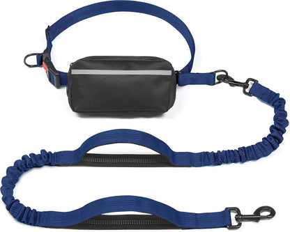 Iyoshop Hands Free Dog Leash with Zipper Pouch, Dual Padded Handles and Durable Bungee for Walking, Jogging and Running Your Dog (Large, 25-120 Lbs, Black)26