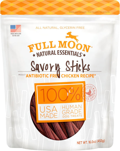 Full Moon All Natural Human Grade Dog Treats, Essential Beef Savory Sticks, 22 Ounce, 1.375 Pound (Pack of 1) | Human Grade, No Corn, No Wheat, No Soy, Glycerin Free, Made in the USA10