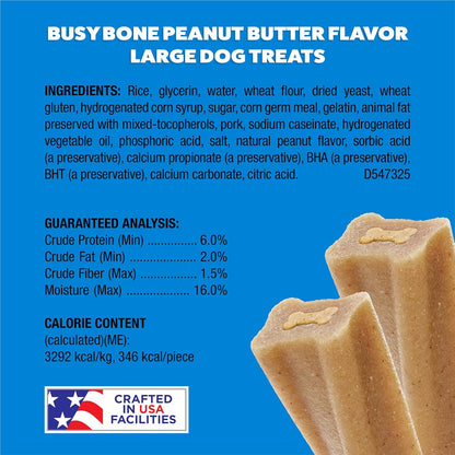 Purina Busy Bone Adult Dog Chew Bone Treats, Peanut Butter - 10 Ct. Pouch6