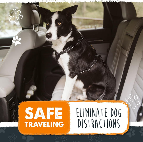 Mighty Paw Dog Seat Belt for Car, Heavy-Duty Aviation Aluminum Carabiner | 850 Lbs Force Rated, Nylon Webbing, Swivel Clip, 16-26 in Adjustable3
