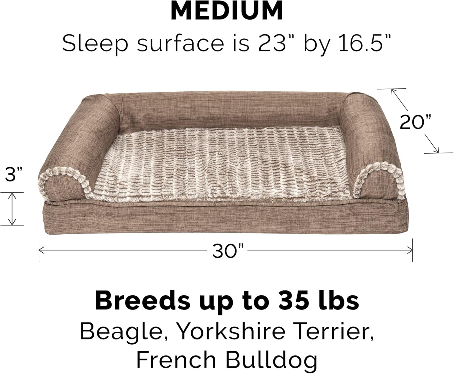 furhaven-memory-foam-dog-bed-for-medium-small-dogs-w-removable-bolsters-washable-cover-for-dogs-up-to-35-lbs-luxe-faux-fur-performance-linen-sofa-woodsmoke-medium