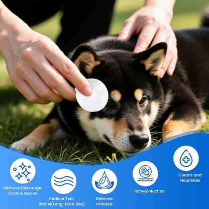 400Pcs Eyes Wipes for Dogs, Pet Tear Stain Remover Wipes | Care Eye Wash Pads for Dogs and Cats, Face, Eye Cleaner Pads to Gently Remove Discharge, Eye Wipes for Dogs & Cat Eye Wipes5