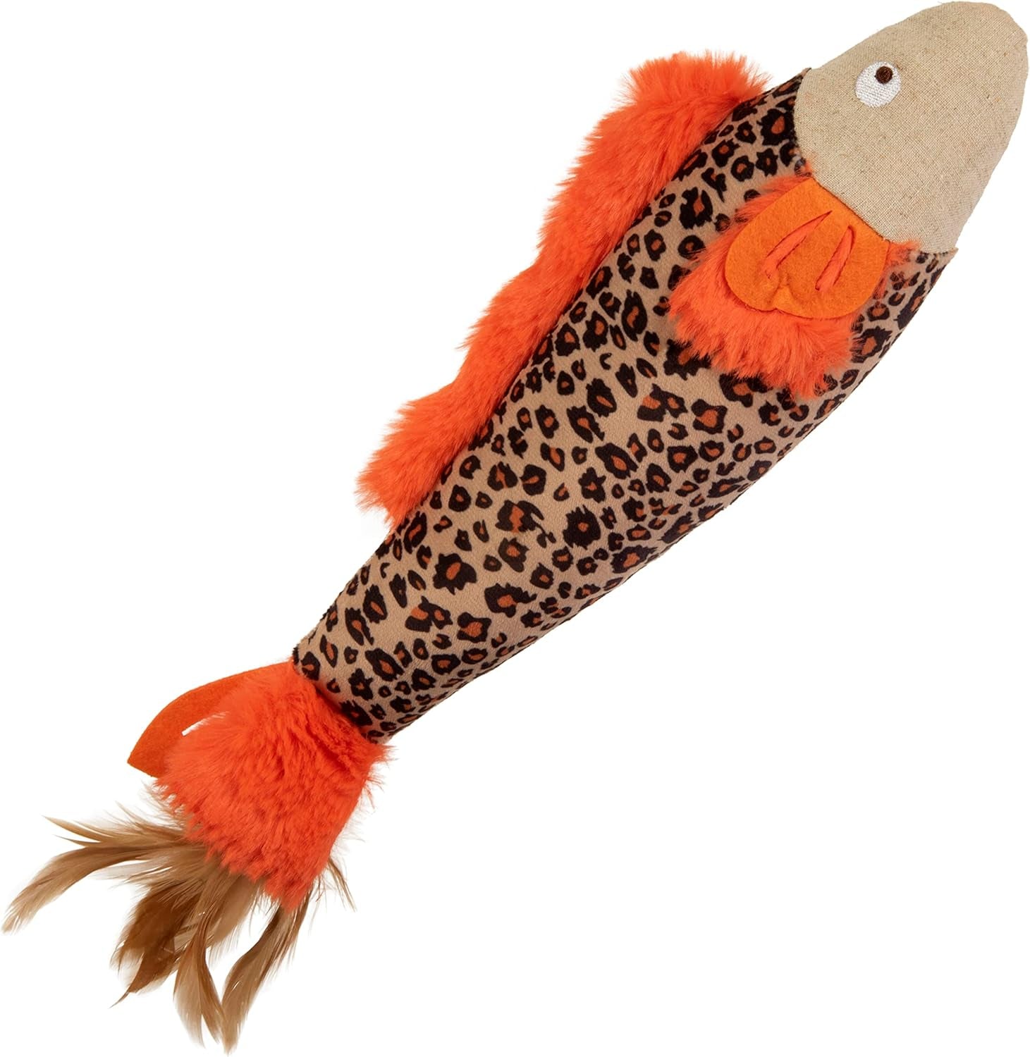 instincts-by-smartykat-2-pack-happynip-love-mates-feather-birds-plush-cat-toys-contains-catnip-silvervine-orange-green-2-pack