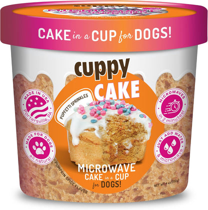 Cuppy Cake Microwave Dog Birthday Cake in a Cup - Ready in 2 Min, Just Add Water and Microwave, All Natural, Pupfetti Sprinkles, Made in USA (Woman Owned)14