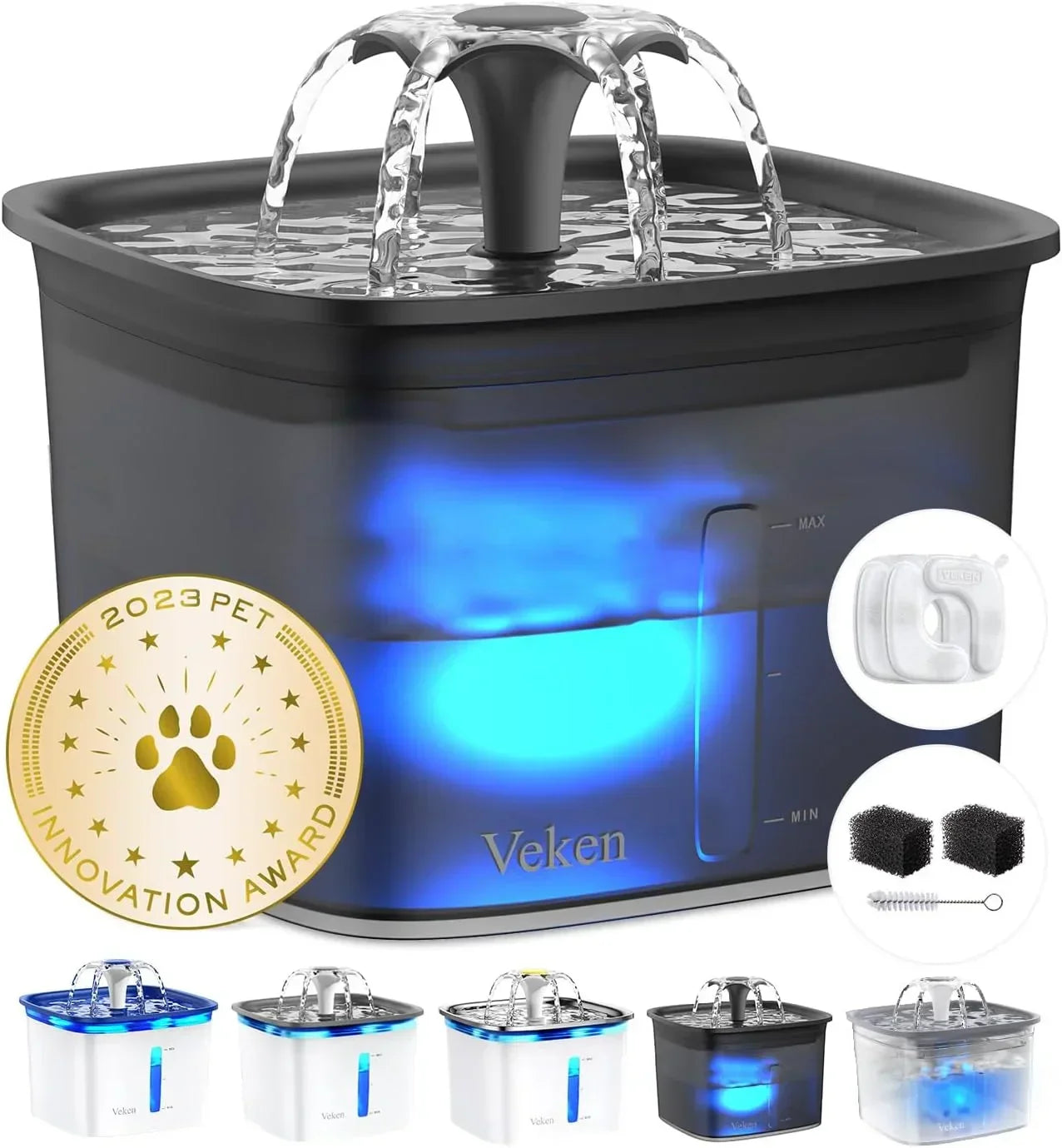veken-pet-water-fountain-with-blue-led-light-2023-pet-innovation-award-winner-includes-filters-and-brush
