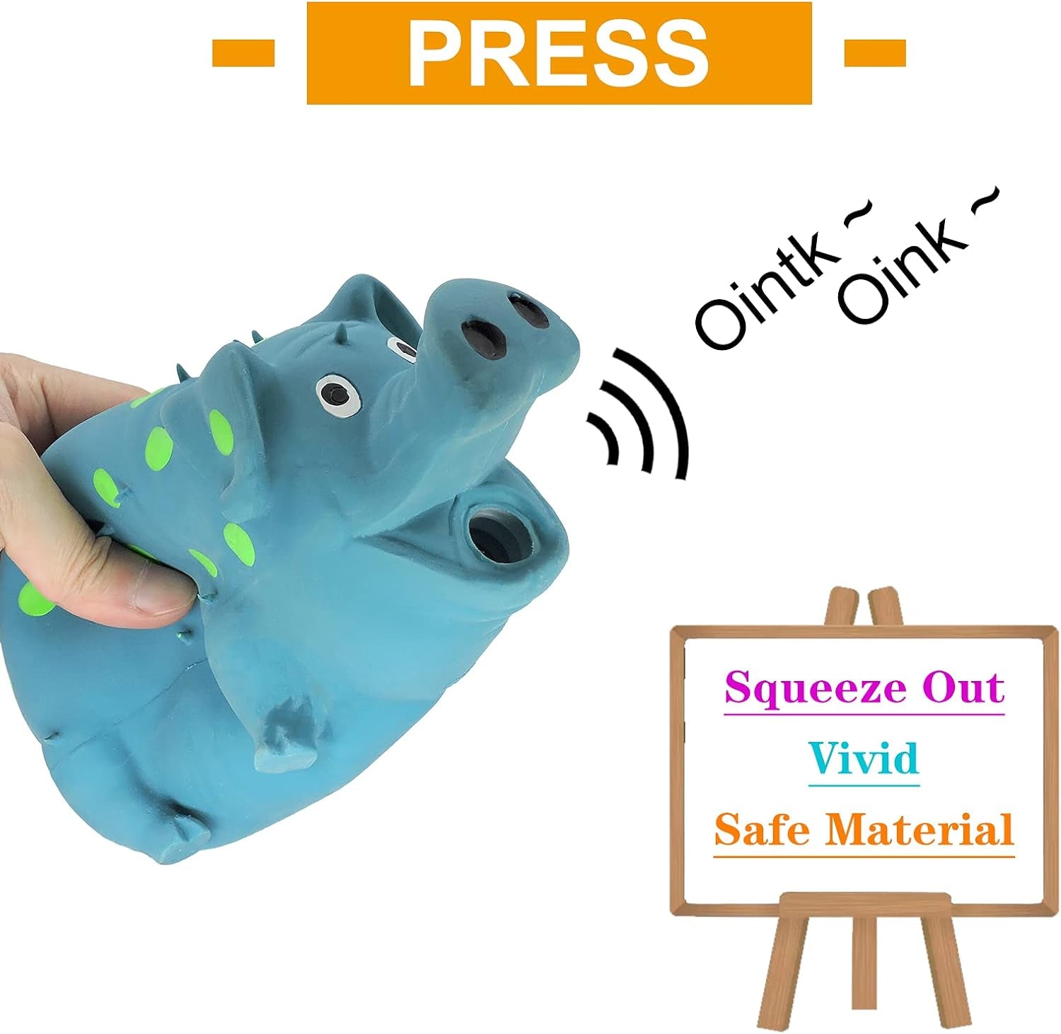 andiker-dog-squeaky-toy-dots-latex-dog-chew-toys-with-a-oinks-sound-squeaker-grunting-pig-dog-toy-durable-self-play-8-dogs-squeeze-toy-for-dental-biting-chasing-to-kill-boring-time-blue
