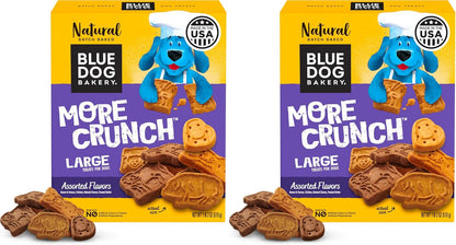 Blue Dog Bakery Natural Dog Treats, More Crunch Large, Assorted Flavors, 18Oz Box, 1 Box13