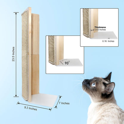 Couch Corner Scratching Post W/Replaceable Scratch Pad - Stylish Indoor Cat Scratcher - Cat Scratching Board Furniture Protector- Scratch Post for Feline Fun & Satisfaction9