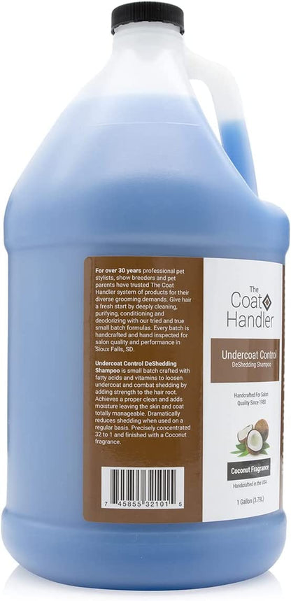 The Coat Handler Deshedding Dog Shampoo for Shedding, Undercoat, 1 Gallon | 32:1 Concentrate. Coconut Oil and Omega 3 Strengthen Hair Roots, Moisturizing Pet Grooming Wash, Groomer Grade, USA Made2