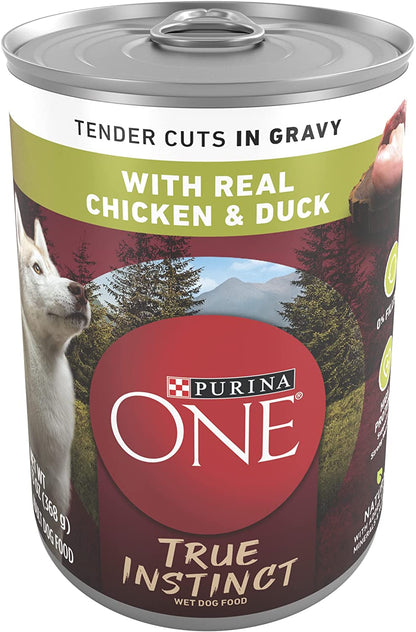 Purina ONE Classic Ground Chicken and Brown Rice Entree Adult Wet Dog Food - (Pack of 12) 13 Oz. Cans12