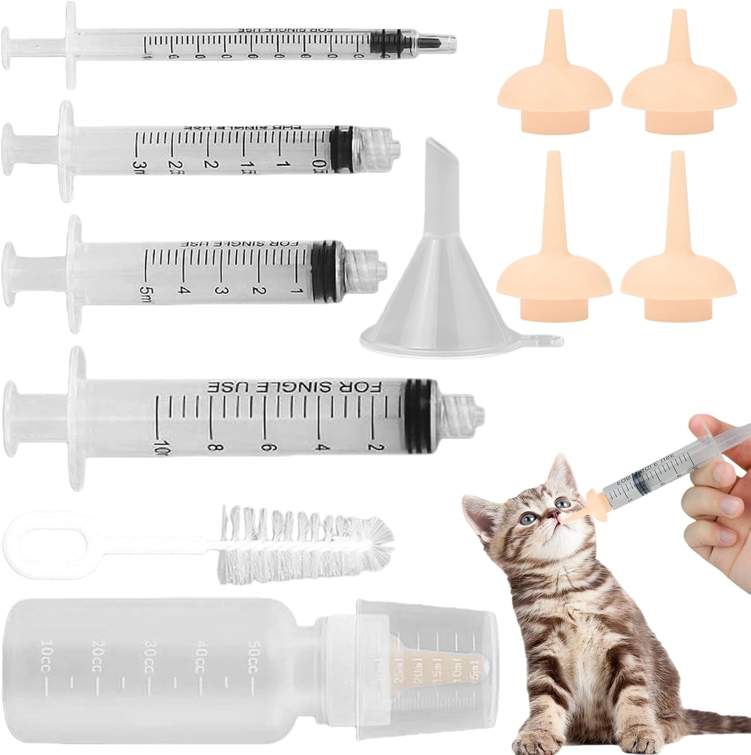 pet-feeding-syringe-with-nipple-silicone-feeding-tools-for-kitten-puppy-feeding-syringe-for-newborn-cat-dog-small-animals-rabbits-5ml-10ml-10-nipples