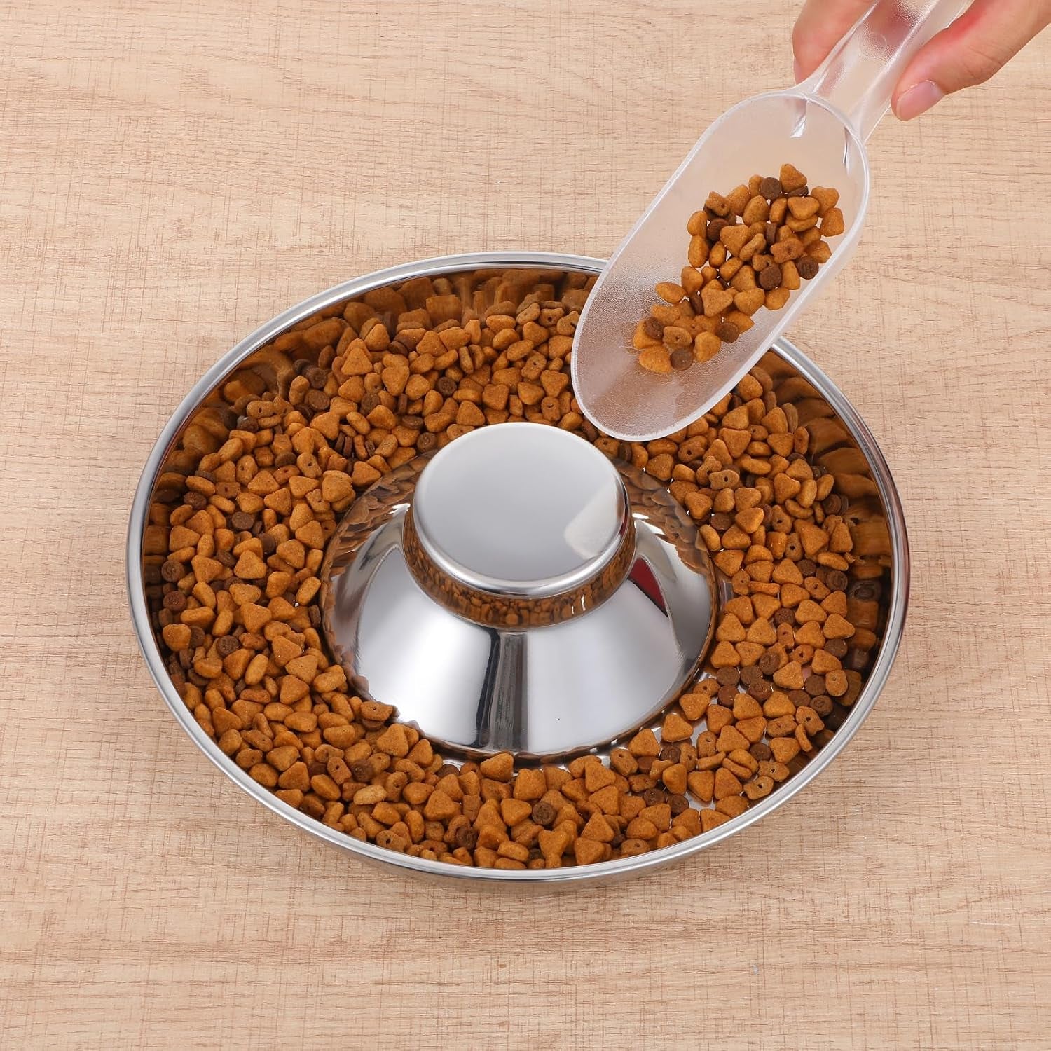 4-pcs-stainless-steel-puppy-bowls-10-2-inch-silver-multiple-puppy-feeding-station-non-skid-dog-food-and-water-bowls-for-weaning-litter-feeding-and-slow-feeder-use