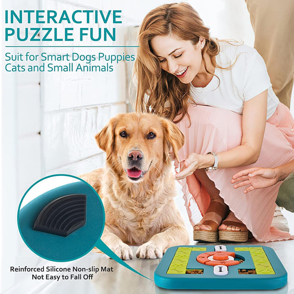 Dog Puzzle Toys, Treat Dispensing Dog Enrichment Toys for IQ Training and Brain Stimulation, Interactive Mentally Stimulating Toys as Gifts for Puppies, Cats, Dogs (M-Level 3)4