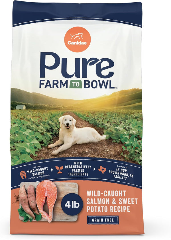 Canidae Pure Farm to Bowl Dry Dog Food - Balanced Nutrition for Adult Dogs - Limited Ingredient Formula - Grain, Wheat & Soy-Free - 22 Lb - Wild-Caught Salmon & Sweet Potato Recipe19