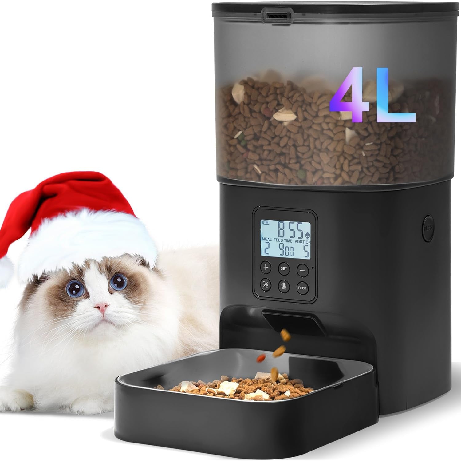 automatic-cat-feeder-4l-cat-food-dispenser-with-10s-voice-recorder-pet-feeder-up-to-8-meals-per-day-timed-dog-feeder-with-dry-food-sealed-ring