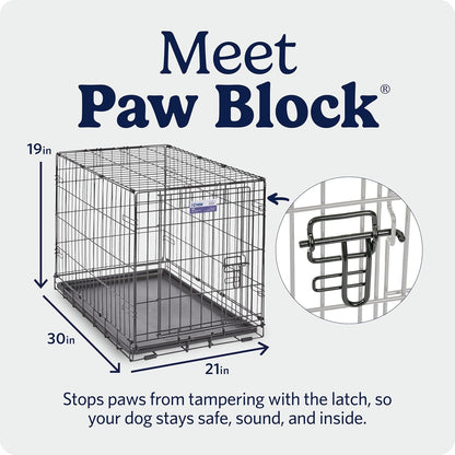 Midwest Homes for Pets 30-Inch Icrate for Medium Breeds, 21-40 Lbs, Single Door Folding Dog Crate with Divider Panel, Leak-Proof Tray & Secure Latch, Portable, Durable & Easy to Assemble4