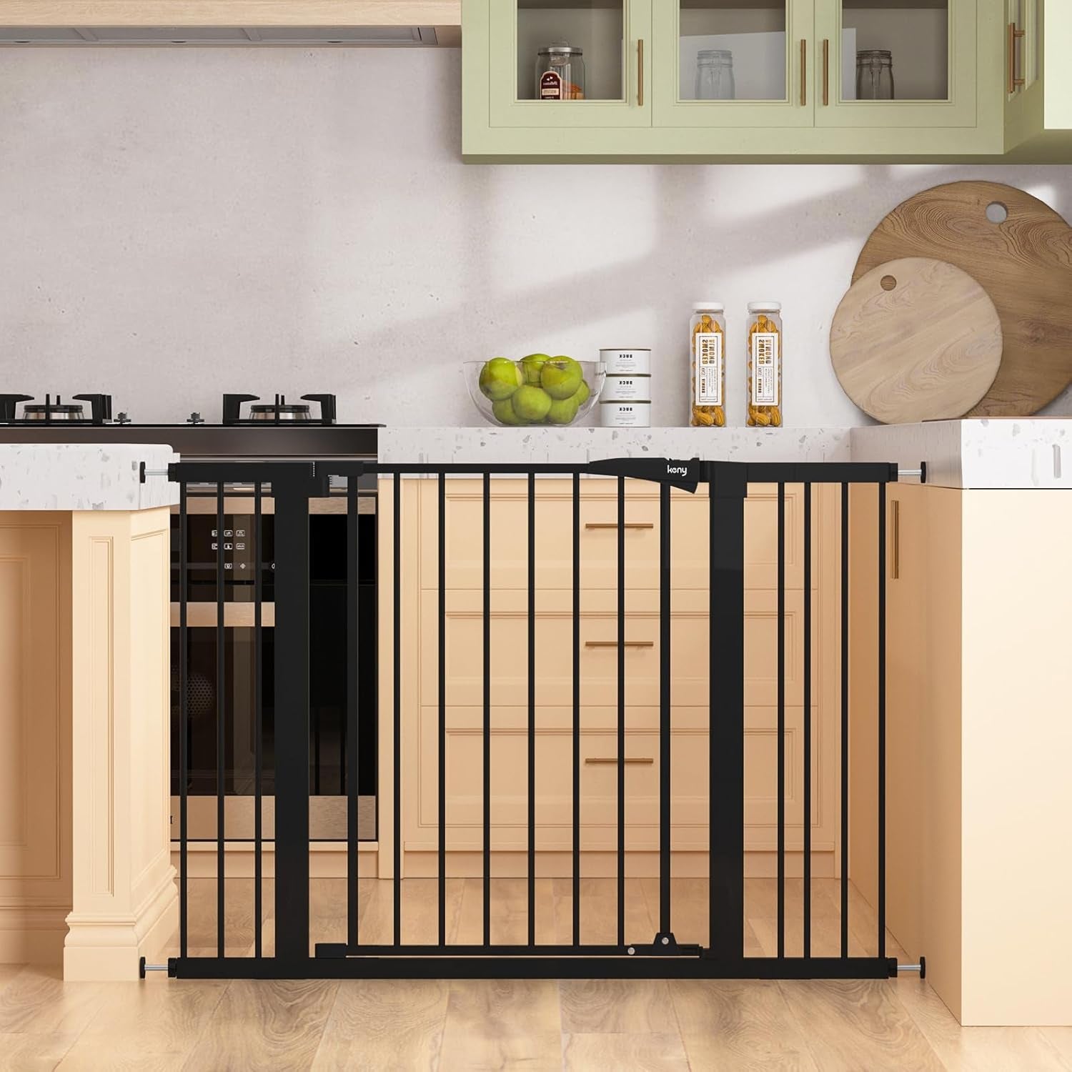 keny-29-7-46-baby-gate-for-stairs-auto-close-dog-gates-for-doorways-pressured-mounted-no-drilling-pet-gate-extra-wide-one-hand-opening-dual-lock-stair-gate-indoor-kids-necessities-black