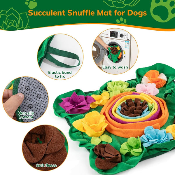 Snuffle Mat for Dogs -Interactive Dog Toys to Keep Them Busy | Puppy Puzzle Slow Feeder Treat| Dog Lick Mat Enhancement2