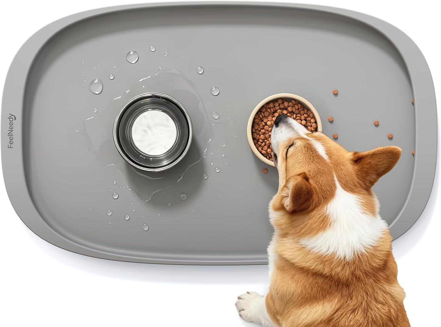 feelneedy-silicone-cat-dog-food-mat-waterproof-high-raised-edges-for-leakage-protection-dog-mat-for-food-and-water-non-slip-drip-tray-easy-clean-18-12-0-5-inches-feeding-pad-small-beige