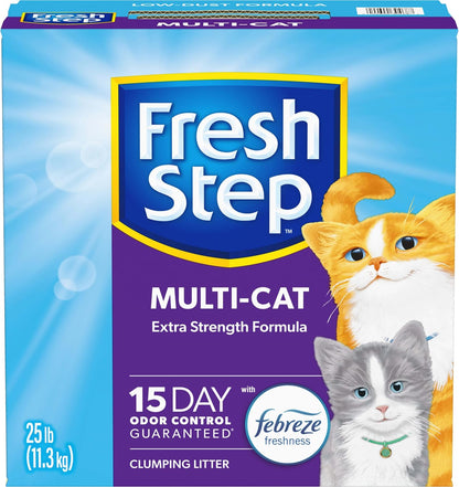Fresh Step Multi-Cat Litter, Scented with Febreze, 25 Lb13