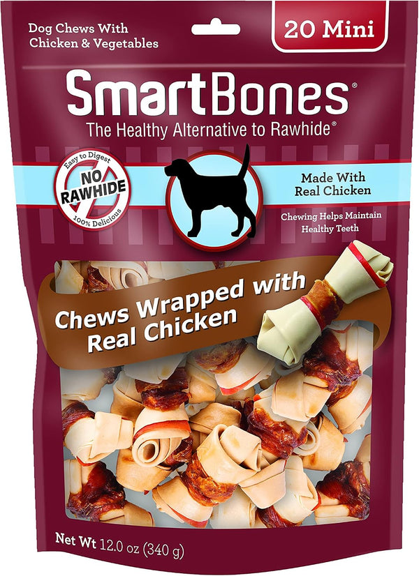 Smartbones Mini Bones with Real Peanut Butter 56 Count, Rawhide-Free Chews for Dogs16