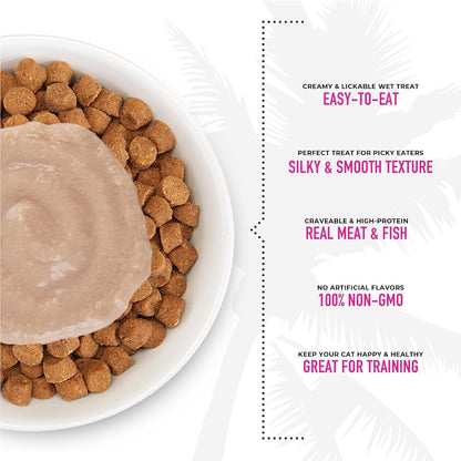 Tiki Cat Stix Mousse Treats, Single Serve Indulgent Lickable Treat or Dry Food Topper, Variety Mega Jar, 0.5 Oz. Servings (50 Count)6