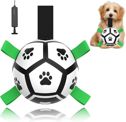 Dog Soccer Ball, Interactive Toys for Tug of War, Puppy Birthday Gifts, Tug Toy, Water Toy, World Cup Durable Balls for Small & Medium Size (6 Inch)13