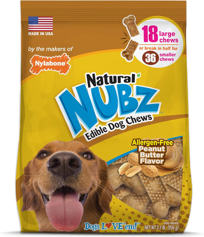 Nylabone Nubz Natural Dog Treats Made with Real Chicken, Large, 40 Count | Long Lasting Dog Chews, Made in the USA, Limited Ingredients, Highly Digestible, Dog Dental Treats for Large Dogs 30+ Lbs14