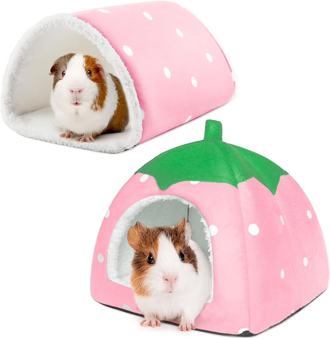 guinea-pig-hideout-with-tunnel-washable-fleece-house-bed-chinchilla-hideaway-enrichment-toys-and-cage-accessories-for-ferret-hedgehog-small-animal