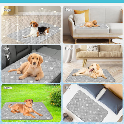 KOOLTAIL Dog Cooling Mat, 35''*23'' Upgraded Endothermic Color Changing Arc-Chill Cooling Fiber for Summer, Non Slip Sleeping Blanket Pet Pads, Washable Non-Toxic Mats for Bed Floor Soft Crate8