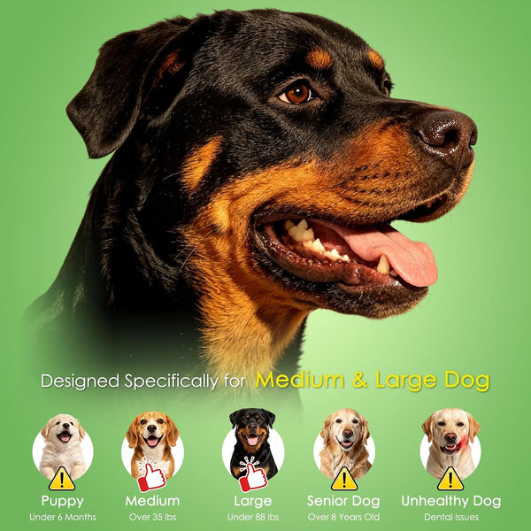 Fuufome Dog Toys for Aggressive Chewers: Dog Chew Toys for Medium Large Dog | Long Lasting Dog Chews | Tough Nylon Bone | Teeth Cleaning Care | Keep Dog Busy | Inevitable Milk Flavor | 3 Pack Set4