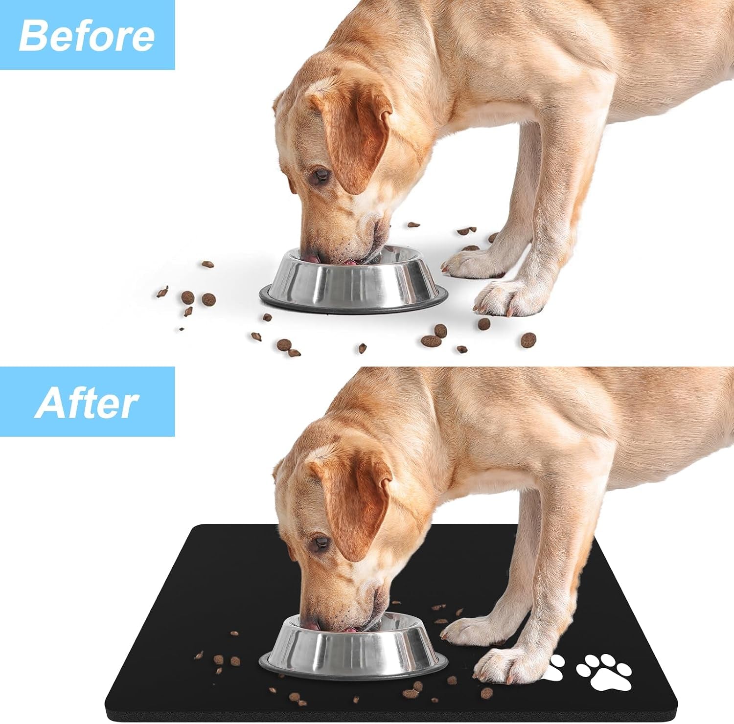 rnivvi-dog-food-mat-12-x-19-footprint-absorbent-dog-cat-bowl-mat-for-food-and-water-cute-anti-slip-rubber-pet-feeding-rug-protect-floors-puppy-placemat-for-feeding-watering-supplies-black