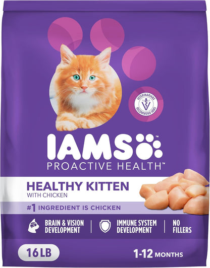 IAMS Proactive Health Healthy Kitten Dry Cat Food, Chicken, 3.5 Lb | Veterinarian-Recommended, Real Chicken #1 Ingredient, Omega-3 DHA & Taurine, Supports Digestion, Skin Health, Immune System15