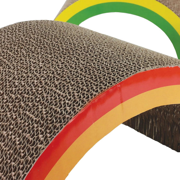 Turbo® by Coastal Rainbow Stack Cat Scratcher, Multi-Color, 12.75" L X 6.5" H X 8" W3