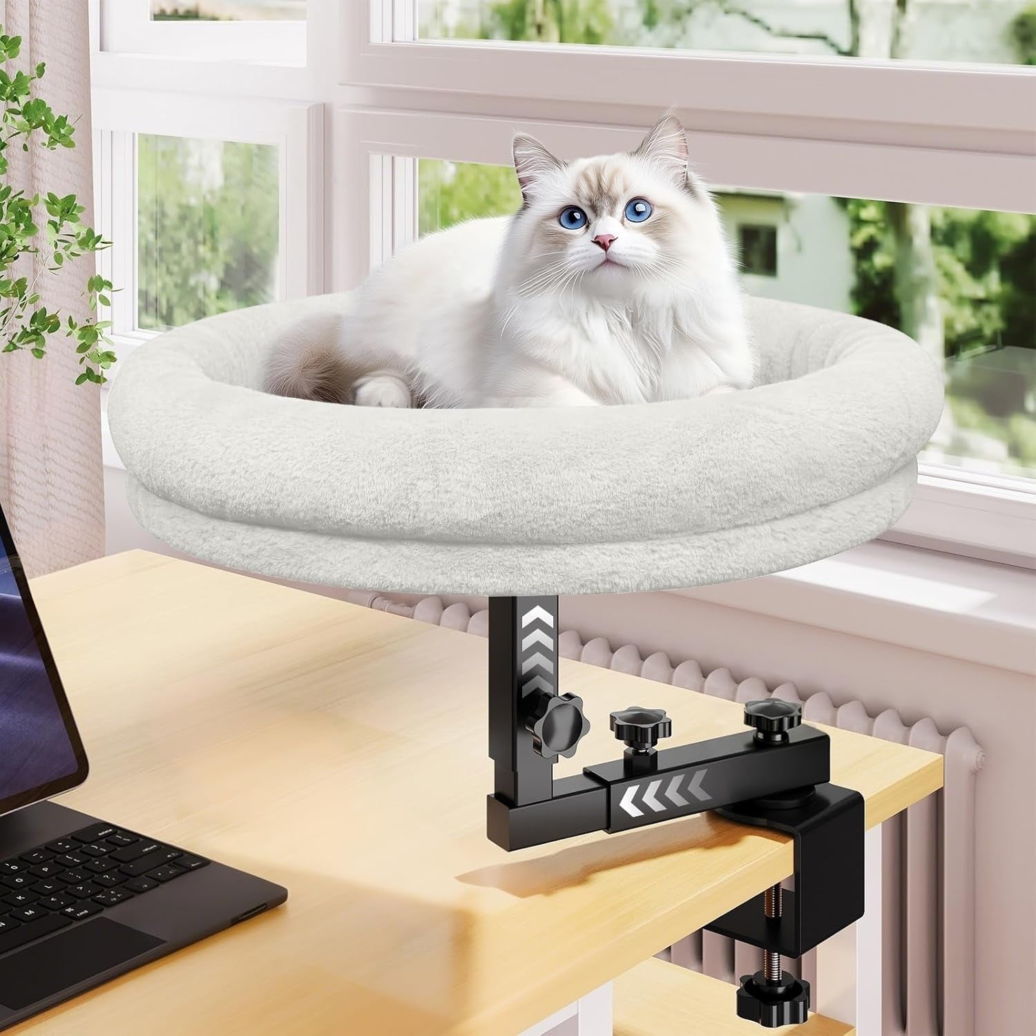 desk-cat-bed-18-cat-bed-for-desk-360-rotating-dark-gray-cat-bed-desk-with-plush-cushion-reinforced-frame-and-adjustable-position-for-home-or-office-desks