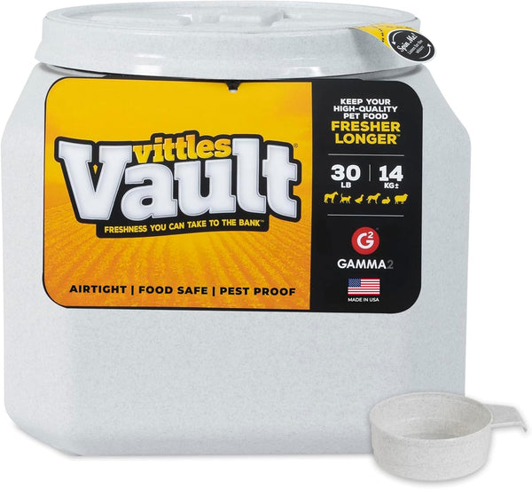 Gamma2 Vittles Vault Pet Food Storage Containers - Sealed Dog and Cat Food Storage Container, Fits up to 25Lbs, Made in the USA - [12"L X 13.75"H] | Made in USA, 12 Inch Long by 13.75 Inch Tall, Airtight Lid Keeps Kibble Fresh and Pests Out, a Durable Pantry Bin Design6