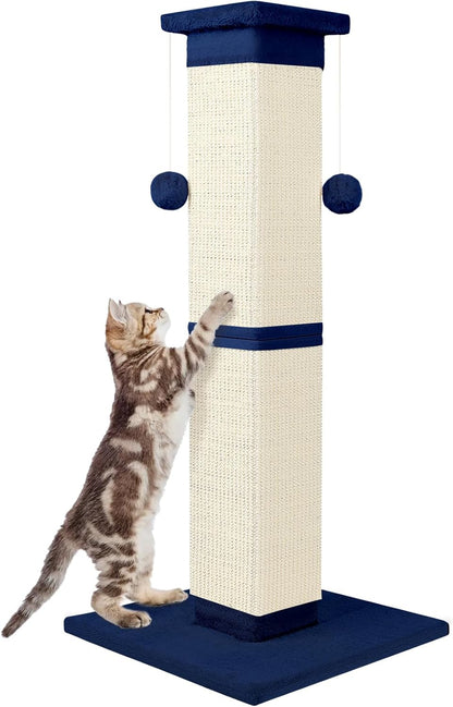 SOCATER Cat Scratching Post 33 Inch Nature Sisal Cat Scratch Post for Indoor Cats, Large Cat Scratcher Protect Your Furniture, for All Breeds13