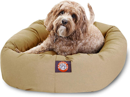 Majestic Pet 40 Inch Bagel Calming Dog Bed Washable – Cozy Soft round Dog Bed with Spine Support for Dogs to Rest Their Head - Fluffy Donut Dog Bed 40X29X9 (Inch) - round Pet Bed Large – Blue29