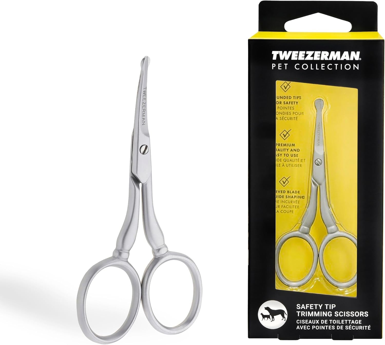 tweezerman-pet-grooming-scissors-rounded-tip-trimming-scissor-for-dogs-cats