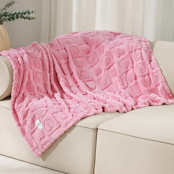 Luciphia Small Dog Blanket Washable Pet Bed Cover Soft Fluffy Puppy Blanket with Premium Fleece 300GSM Cozy Calming Cat Blankets for Indoor Cats Pink 30X20 Inch8