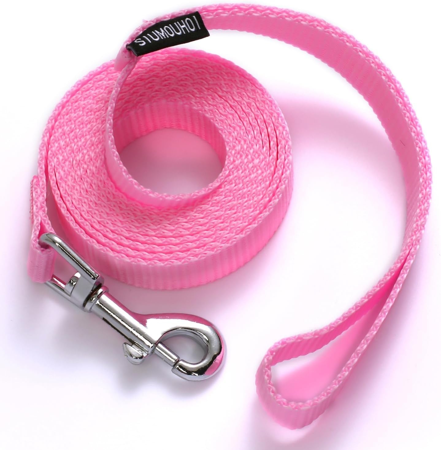 6-ft-puppy-leashes-strong-traditional-style-leash-with-easy-to-use-collar-hook-dog-lead-great-for-small-and-medium-and-large-dog-pink-5-8-in-x-6-ft