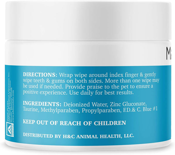 MAXI/GUARD Dental Cleansing Wipes for Dogs, Cats, Horses and Companion Animals (100 Wipes), Light Blue/White6